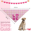 SCENEREAL Dog Bandanas Valentine's Day 2 Pack - Cute Triangle Scarf Pet Holiday Costume, Red Heart and Pink Plaid with Love Design for Dogs - BESTMASCOTA.COM