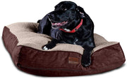 Floppy Dawg cama para perro extragrande con funda extraíble y forro impermeable. Fabricado para perros grandes de hasta 100 libras y más. Tamaño Jumbo 48 x 30 y relleno de 8 pulgadas de alto con piezas de espuma viscoelástica. - BESTMASCOTA.COM