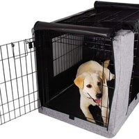 Petsfit Durable Double Door Polyester Dog Crate Cover with Mesh Window - BESTMASCOTA.COM