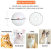 Pakoo Juguete interactivo para gato, juguete de gatito con ruedas automático, bola de movimiento recargable por USB, luz LED giratoria con función de temporizador, el mejor regalo para tu gatito - BESTMASCOTA.COM