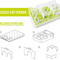 All for Paws Juguete interactivo para gatos con forma de puzle, dispensador de alimentos para gatos - BESTMASCOTA.COM