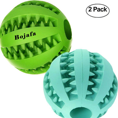 Bojafa - Juguetes para perros con forma de bolas, duraderos, para masticar, para cachorros, limpieza de dientes de perros pequeños, grandes, para hacer salchichas, jugar y dispensar dulces - BESTMASCOTA.COM