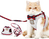 Cat Harness and Leash Set, Leash Adjustable Comfortable Soft Harness Jacket Vest, for Cats Puppy Safety Walk/Run - BESTMASCOTA.COM