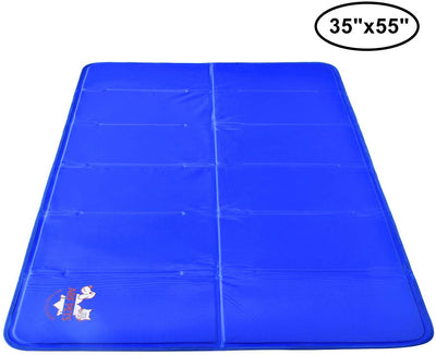 Alfombrilla de auto refrigeración para mascotas para perreras, cajones y camas- ARF Pets, APCLPD0135, Azul, 1 - BESTMASCOTA.COM