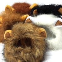 LOOYUAN Pet Costume Lion Mane Wig for Dog Cat Halloween Dress up with Ears - BESTMASCOTA.COM