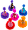 Sombrero de fiesta para perro de Escenereal, 6 paquetes, bonito juego de sombreros de cono para perros, fiestas de cumpleaños, gorros de felpa suave, coloridos, suministros perfectos para fiestas de perritos - BESTMASCOTA.COM