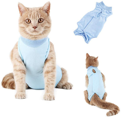 Knhunupl - Traje de recuperación profesional para heridas abdominales o enfermedades de la piel, después del uso quirúrgico, pijama traje, E-collar alternativa para gatos y perros - BESTMASCOTA.COM