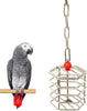 Wontee - Comedero para pájaros de acero inoxidable con forma de loro, juguete para pájaros con bloques para pájaros, loros, macaw y Cockatoo - BESTMASCOTA.COM