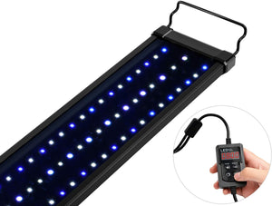 NICREW Luz de acuario de agua salada, luz LED marina para tanques de arrecife de coral, temporizador de 2 canales incluido - BESTMASCOTA.COM