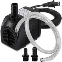 PULACO 400GPH Submersible Water Pump with 5 ft Tubing, 25W Durable Fountain Water Pump for Pond Fountain, Aquariums Fish Tank, Statuary, Hydroponics - BESTMASCOTA.COM