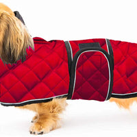 Geyecete Abrigo de invierno acolchado térmico cálido para perro con forro polar cálido, ropa para perro al aire libre con bandas ajustables para perros medianos, grandes - BESTMASCOTA.COM