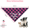 PUPTECK Valentine's Day Dog Bandana - 2 Pack Sweet Plaid Triangle Bibs Scarf Accessories for Dogs Cats Pets, I Love My Human, Happy Valentine's Day, Super Soft Scarf, Red and Pink - BESTMASCOTA.COM