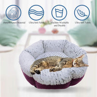 Esceneral Cama para mascotas para gatos y perros, tela suave de PV de calentamiento automático, cama para gatos de lino duradero y cama para perros pequeños - BESTMASCOTA.COM