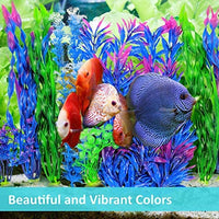 Otterly Pets Plantas de plástico para decoración de peceras grandes artificiales, decoración de acuario y accesorios, paquete de 8 - BESTMASCOTA.COM