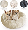 Docatgo Cama para mascotas, cama para gato de donut, lujosa cama de piel sintética para perro y gato (redonda) - BESTMASCOTA.COM
