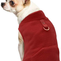 Forro polar con bolsillo para perros pequeños, para uso en otoño e invierno, de EXPAWLORER - BESTMASCOTA.COM