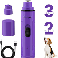 Boence Dogs Nail Grinder Low Noise 2 Speed Pet Nail Trimmer Portable Professional Eelectric Nail File Painless Pet Paws Grooming Tool for Large Medium Small Dogs & Cats - BESTMASCOTA.COM