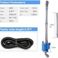 Upettools - Limpiador de grava para acuario, eléctrico, automático, extraíble, cambio de agua, filtro de arena y algas, 110 V/28 W - BESTMASCOTA.COM