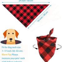 Bandana para perro, 4 unidades, lavable, reversible, a cuadros, para perros y gatos - BESTMASCOTA.COM