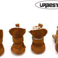 URBEST botas para perros con velcro, 2 pares, color marrón - BESTMASCOTA.COM