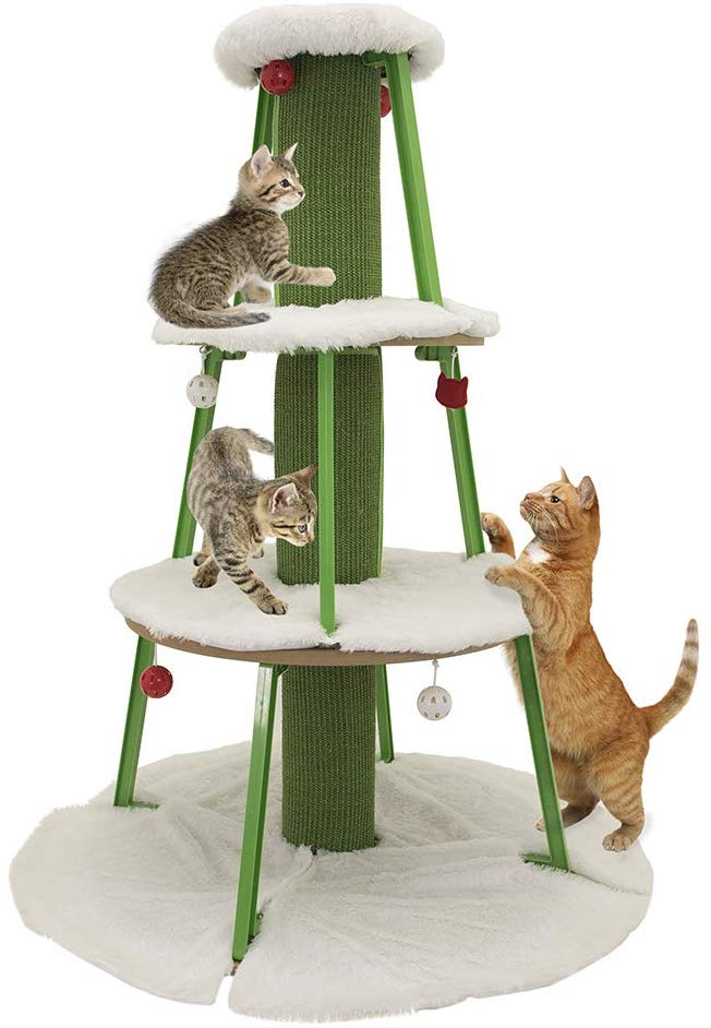 Kitty City Large Cat Tunnel Bed Cat Bed Pop Up Bed Cat Toys Christmas Tree BESTMASCOTA.COM