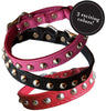 Outlaw Negro Studded piel Seguridad gato collar - BESTMASCOTA.COM