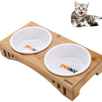 Petacc - Cuencos elevados para perros y gatos, cuencos elevados para mascotas, para perros y gatos, alimentador con 3 cuencos de melamina, 2 formas de uso - BESTMASCOTA.COM