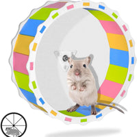 Rueda de hámster de juguete silencioso para ejercicio, diámetro de jaula, accesorio para hámster, entretenimiento, mantenerse saludable - BESTMASCOTA.COM
