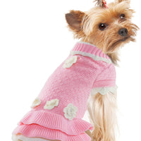 Joytale Turtleneck - Ropa de invierno para perro o mascota, diseño de flores, color rosa - BESTMASCOTA.COM