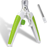 Cortaúñas para perros IOKHEIRA profesional con protector de seguridad para evitar sobrecortes, lima de uñas y interruptor de bloqueo, herramientas profesionales de aseo con asas resistentes antideslizantes - BESTMASCOTA.COM