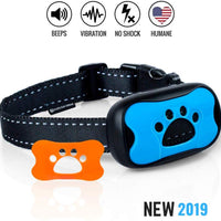 Collar para perros con corteza – detiene a los perros ladridos rápidamente! Dispositivos seguros anti ladridos Collares de control de entrenamiento, disuasorio para mascotas pequeñas, medianas y grandes. Sin golpes, mando a distancia o citronela. Disposit - BESTMASCOTA.COM