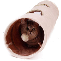 Pawz Road Cat Túnel Pet perro de juguete Tubo crinkly suena un montón de diversión Peeping 2 agujeros 47" 10" - BESTMASCOTA.COM