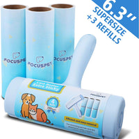 FOCUSPET Lint Roller for Pet Hair, Extra Large Hair Remover for Furniture, Clothes, Laundry Extra Sticky Supersize 6.3 inches Lint Removal Total 240 Sheets (1 Lint Roller + 3 Refills) - BESTMASCOTA.COM