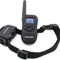 petronics 330 yards recargables Shock Collar con mando a distancia, Electronic Entrenamiento del perro collar de entrenamiento para perro grande con Static Shock, vibración, pitido y luz - BESTMASCOTA.COM
