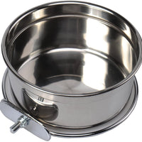 Mrli - Comedero de acero inoxidable para pájaros y aves de agua con soporte de abrazadera, para loro, guacamayo, paracaidismo, cacatúas, cacatúas, pájaros, pinzones, jaulas de animales pequeños - BESTMASCOTA.COM