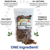 Green Butterfly Brands Beef Dog Treats - Made in USA Only - All Natural, Meaty Slow Roasted Beef Tips - Premium American Beef - Grass Fed, Farm Raised - Crunchy & Delicious Grain Free Training Treat - BESTMASCOTA.COM