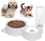 Anyifan - Bol de acero inoxidable desmontable para perro, con autodistribución de gravedad para mascotas, bebedor de agua y alimentador, resina ABS, doble cuenco para perro y gato, acero inoxidable, dispensador automático de agua - BESTMASCOTA.COM