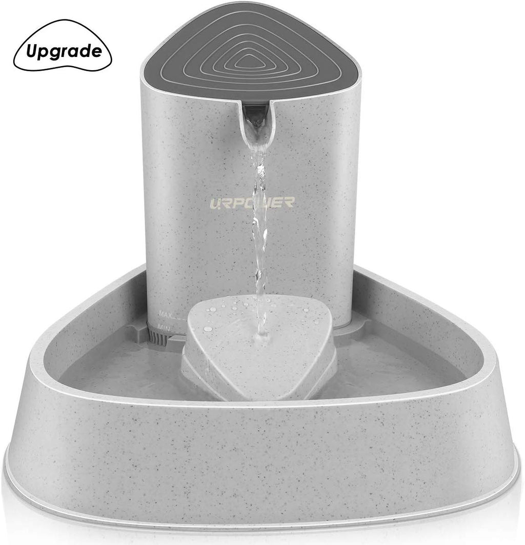 Fuente para mascotas URPOWER, fuente automática actualizada para gato, fuente de agua para perro, gato, dispensador de agua, ajuste de flujo de agua ajustable, fuente para gatos, perros, mascotas - BESTMASCOTA.COM