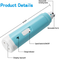 Molinillo de uñas Bousnic para perros, 2 velocidades, recargable, cortaúñas para mascotas, suave, sin dolor, recortar y suavizar para perros pequeños y medianos y grandes - BESTMASCOTA.COM