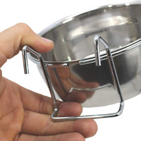 Bonka 800116 Acero Inoxidable 30 oz Jaula Coop gancho taza pájaro perro Alimentación Animal agua Tazón - BESTMASCOTA.COM