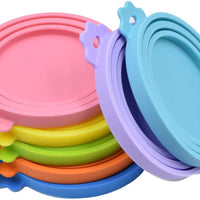 AUDWUD-Tapa para alimentos de mascotas, se ajusta a tres latas universales de silicona de tamaño estándar para alimentos de mascotas, seguras y sin BPA., Multiple), AW-TOP-2purple - BESTMASCOTA.COM
