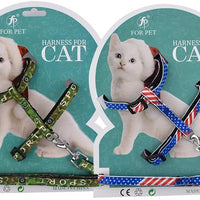 Fancy Finca collares para gatos y mascotas, correas ajustables, para cachorros, caminar, entrenamiento, correr, senderismo, 2 juegos - BESTMASCOTA.COM