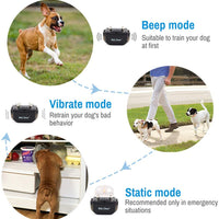 Collar de choque para perro – Collares de entrenamiento remoto con 3 modos de corrección de entrenamiento, golpes, vibración, pitido, collar electrónico impermeable recargable para perros pequeños, medianos, grandes, 1000 pies de alcance - BESTMASCOTA.COM