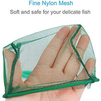 Pawfly 4 Inch Aquarium Net Fine Mesh Small Fish Catch Nets with Plastic Handle - Green - BESTMASCOTA.COM