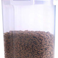 Kytely Airtight Pet Food Storage Container, Small Dog Food Container with Measuring Cup, Cat Food Container with Pour Spout, 4 Seal Buckles Food Dispenser for Regular Food, Dogs, Cats, Birds - BESTMASCOTA.COM