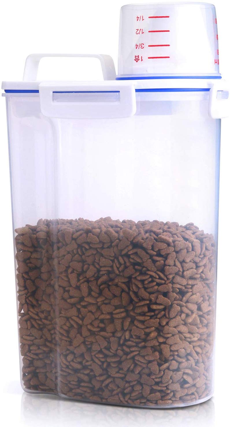 Dual dog food storage container best sale