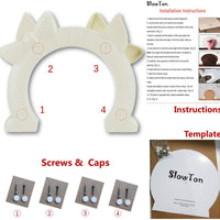 Puerta de gato Slowton, puerta de mascota para gatos, puerta interior de 2 vías, forma de agujero de gatito, se adapta a hueco, núcleo de cristal, puerta de cristal sólido para gatos de hasta 21 lb, caja de arena oculta en sótano, lavandería, habitación, - BESTMASCOTA.COM