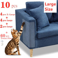 Protector de sofá para mascotas, paquete de 10 protectores de garra para mascotas, para mascotas, gatos, perros, gatos y gatos, discretos, para proteger la tapicería, puertas, paredes, colchón, asiento de coche - BESTMASCOTA.COM