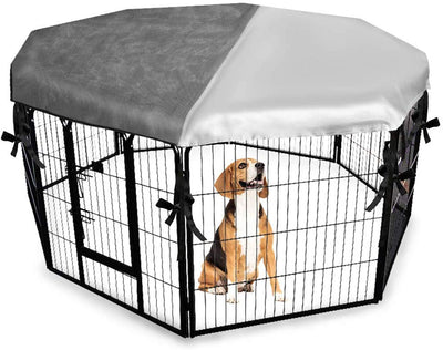 Expawlorer - Funda para jaula de perro para exterior e interior, doble cara, impermeable, resistente al viento, para jaula de 24 pulgadas con 8 paneles - BESTMASCOTA.COM