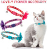 SCENEREAL Collar de gato con lazo de flor, 3 paquetes – Bonito patrón floral de primavera, collares ajustables para gatos gatitos - BESTMASCOTA.COM